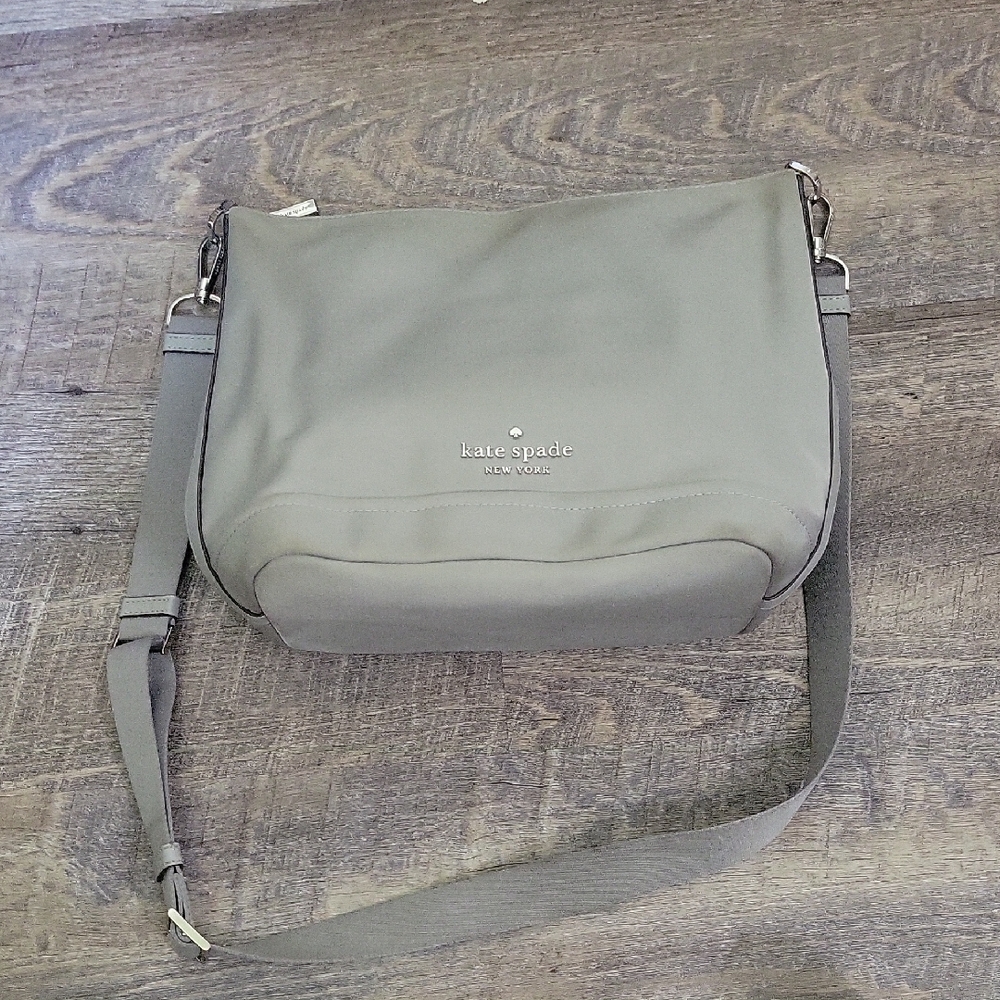 Kate Spade Gray Messenger Bag with Adjustable Strap